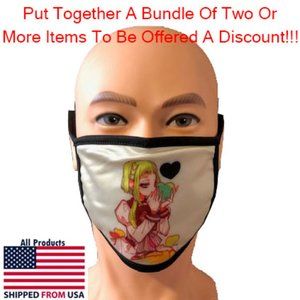 Washable Kid's Anime Face Mask #17
